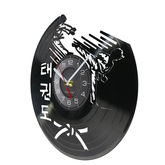 Korean Martial Art Taekwondo Vinyl Record Clock
