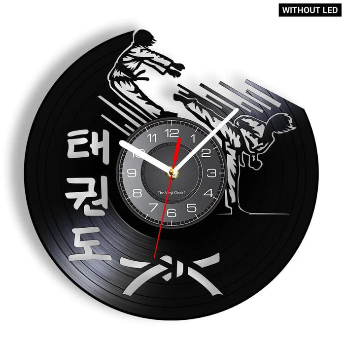 Korean Martial Art Taekwondo Vinyl Record Clock