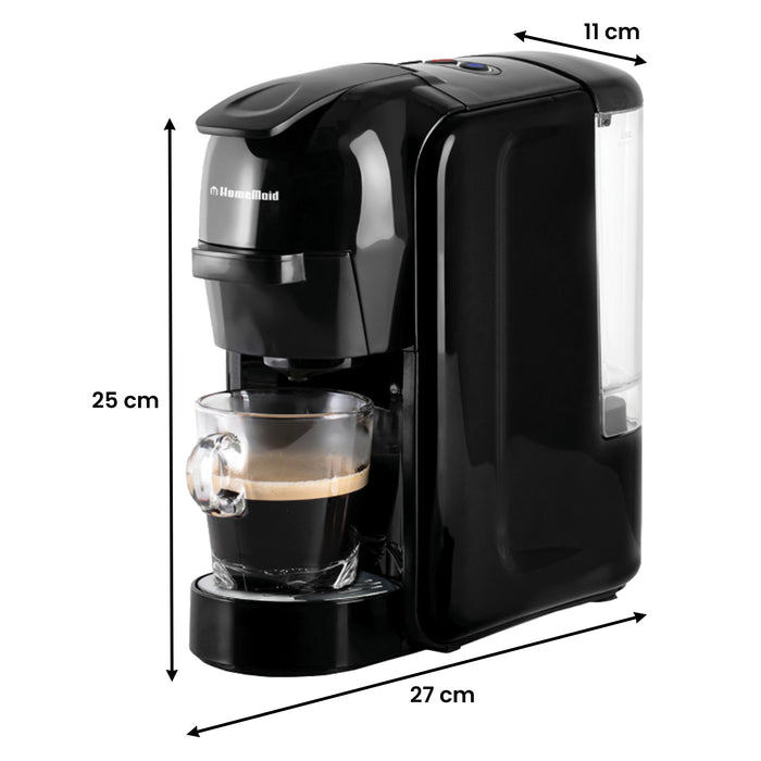 Kettle Toaster And Homemaid Coffee Machine Breakfast Set - Black