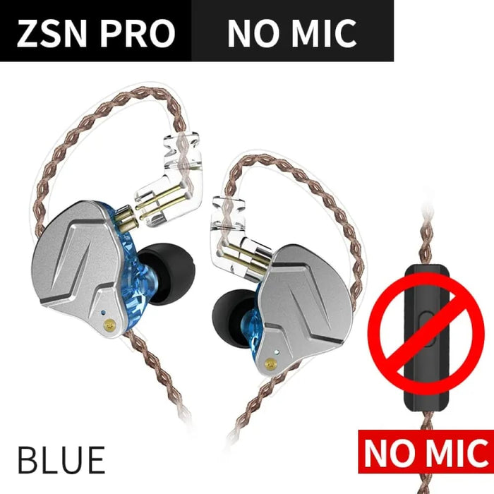Kz Zsn Pro Hybrid in Ear Earphones Hifi Bass Sport Headset