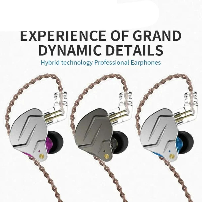 Kz Zsn Pro Hybrid In Ear Earphones Hifi Bass Sport Headset