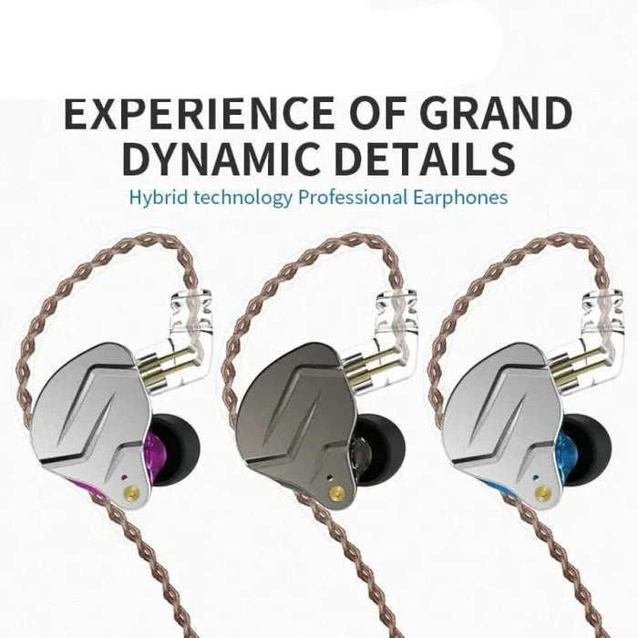 Kz Zsn Pro Hybrid in Ear Earphones Hifi Bass Sport Headset