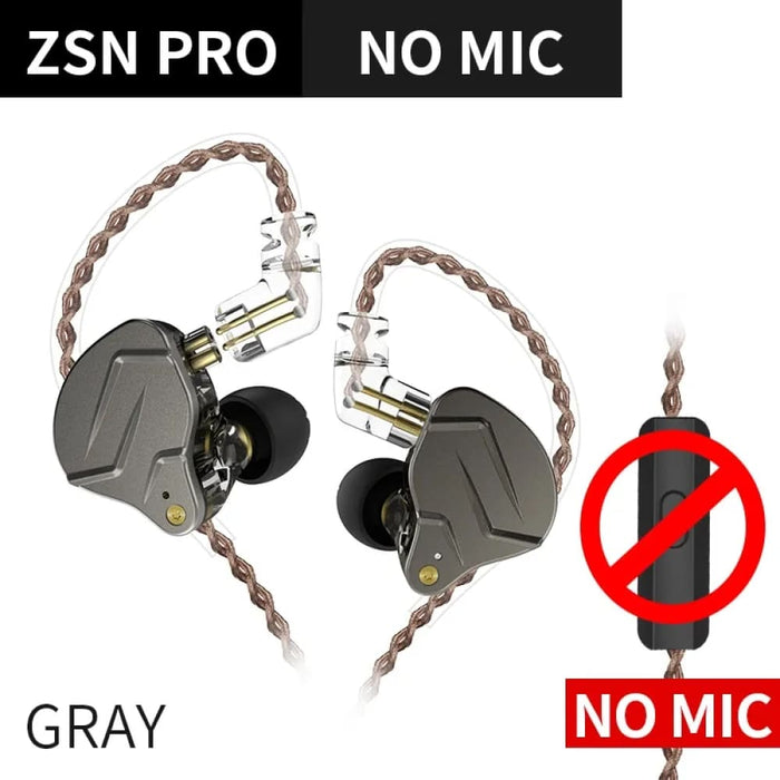 Kz Zsn Pro Hybrid in Ear Earphones Hifi Bass Sport Headset