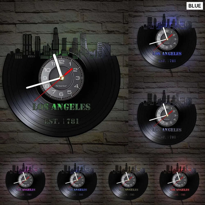 La Skyline Vinyl Record Clock