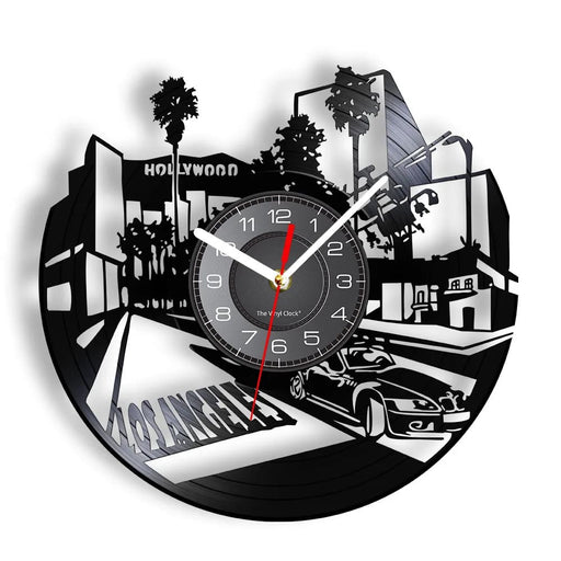 La Skyline Vinyl Record Clock