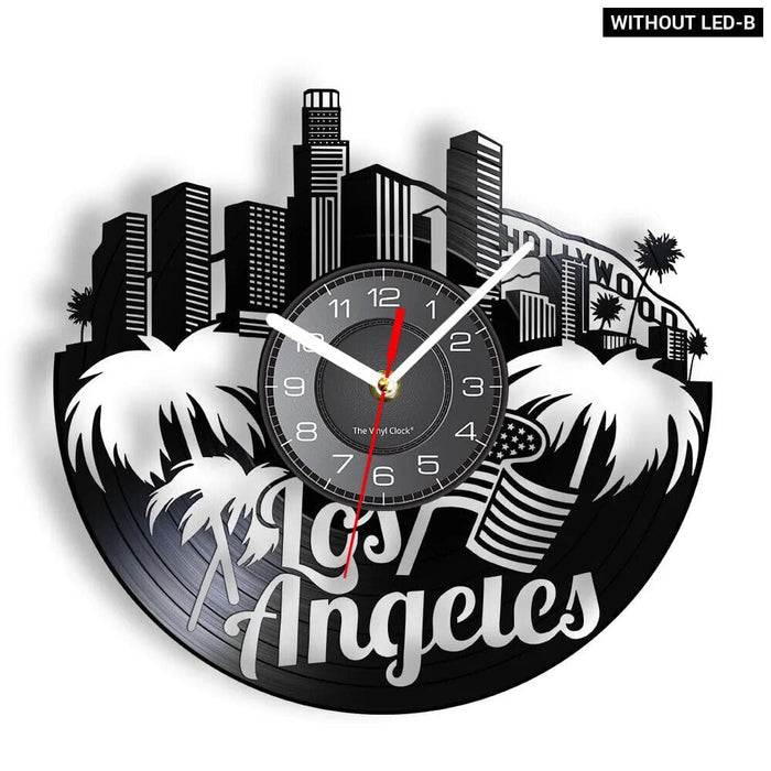 La Skyline Vinyl Record Clock