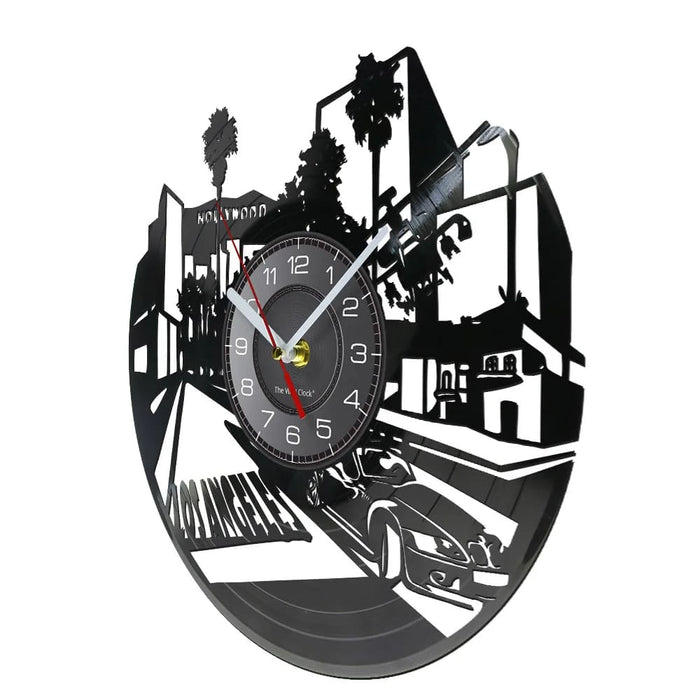 La Skyline Vinyl Record Clock