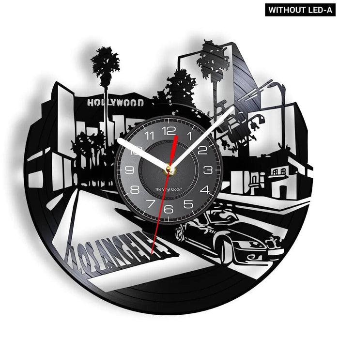 La Skyline Vinyl Record Clock