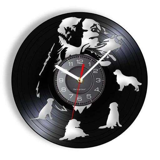 Labrador and Golden Retriever Vinyl Wall Clock