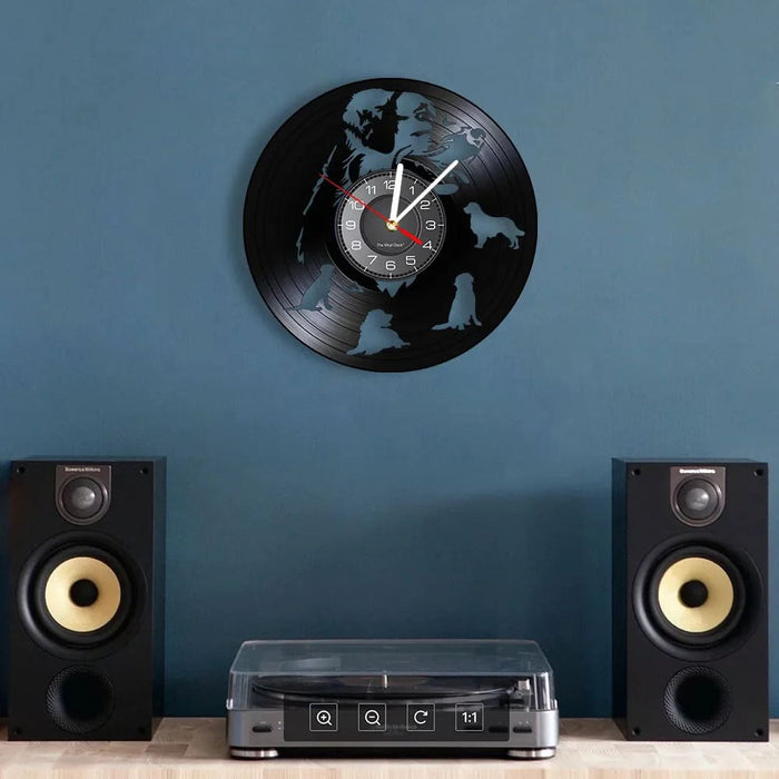 Labrador and Golden Retriever Vinyl Wall Clock