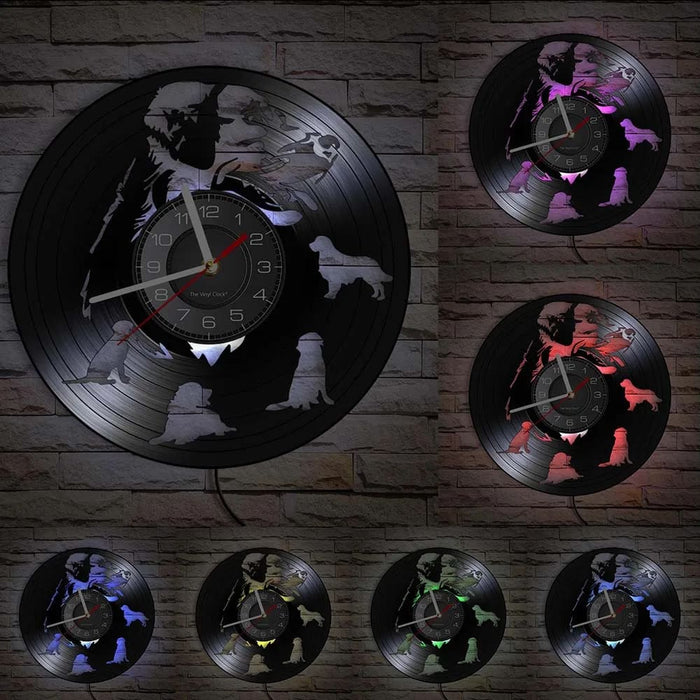 Labrador and Golden Retriever Vinyl Wall Clock