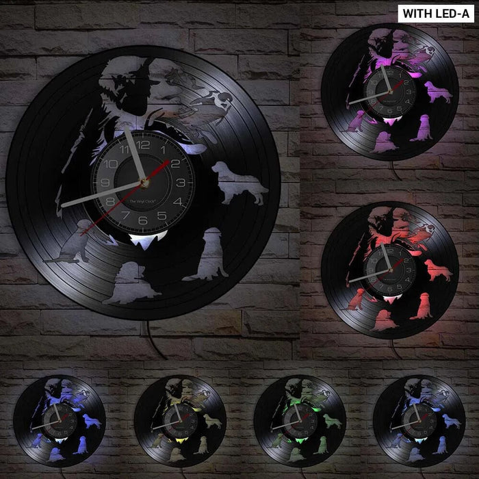 Labrador and Golden Retriever Vinyl Wall Clock