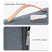 Laptop Zipper Waterproof Handheld Sleeve Bag Beige For 13