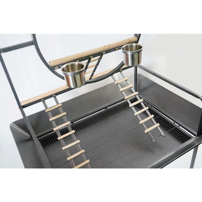Large Bird Cage Parrot Playpen Gym Toy Stand with Ladder