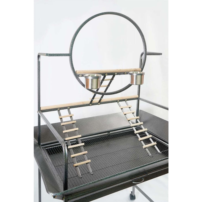 Large Bird Cage Parrot Playpen Gym Toy Stand with Ladder