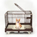 Large Brown Pet Dog Cage Cat Rabbit Crate Kennel with Potty