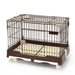 Large Brown Pet Dog Cage Cat Rabbit Crate Kennel with Potty
