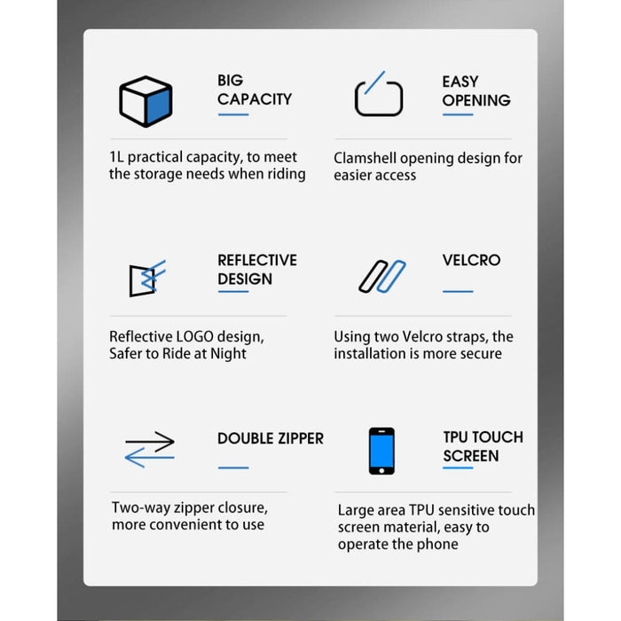 Large Capacity Design Reflective Bicycle Bag