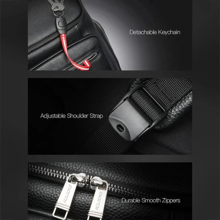 Large Capacity First Layer Cowhide Business Waterproof