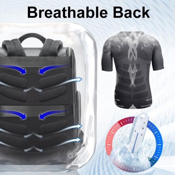 Large Capacity First Layer Cowhide Business Waterproof