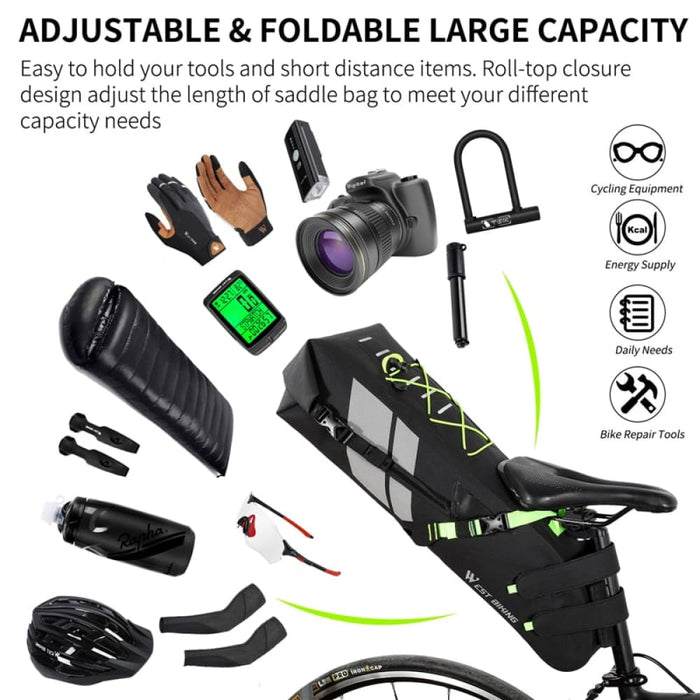 Large Capacity Foldable Waterproof Bicycle Tail Bag