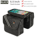 Large Capacity Reflective Bicycle Bag with 6.5 Inch Phone