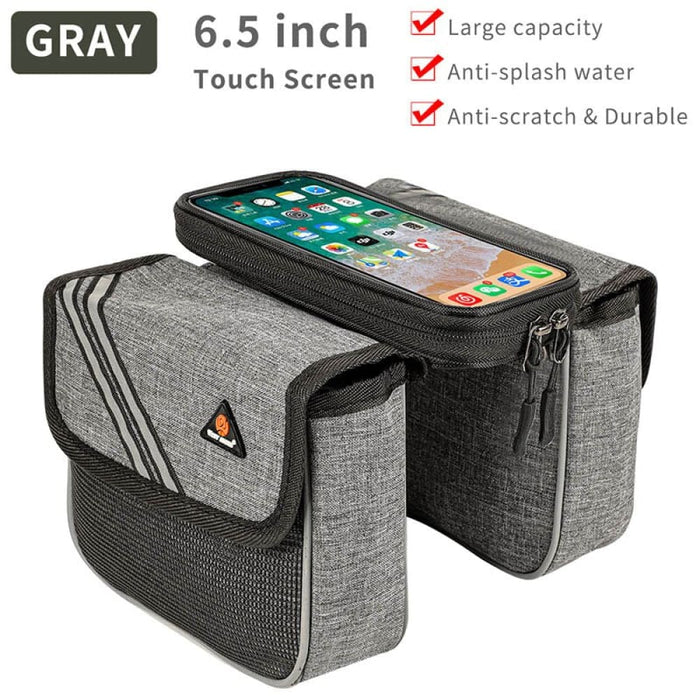 Large Capacity Reflective Bicycle Bag with 6.5 Inch Phone