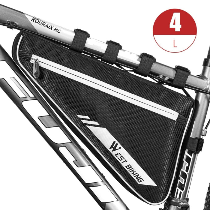 4l Large Capacity Triangle Frame Bicycle Bag
