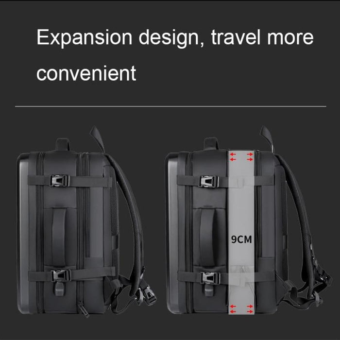 Large Capacity Waterproof Expandable Hard Shell Backpack