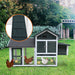 Large Chicken Coop & Rabbit Hutch with Ramp - Green