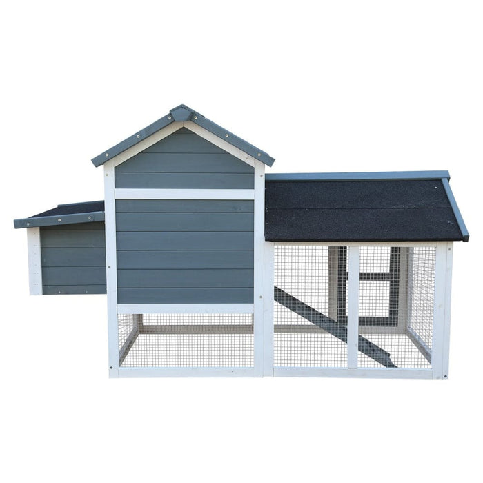 Large Chicken Coop & Rabbit Hutch with Ramp - Green