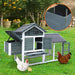 Large Chicken Coop & Rabbit Hutch with Ramp - Green