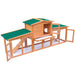Large Rabbit Hutch Small Animal House Pet Cage with Roofs