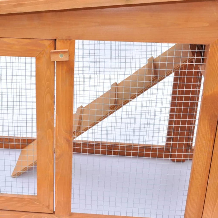 Large Rabbit Hutch Small Animal House Pet Cage with Roofs
