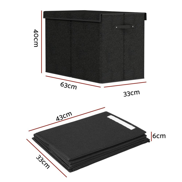 Large Toy Box Chest Storage With Flip-top Lid Foldable