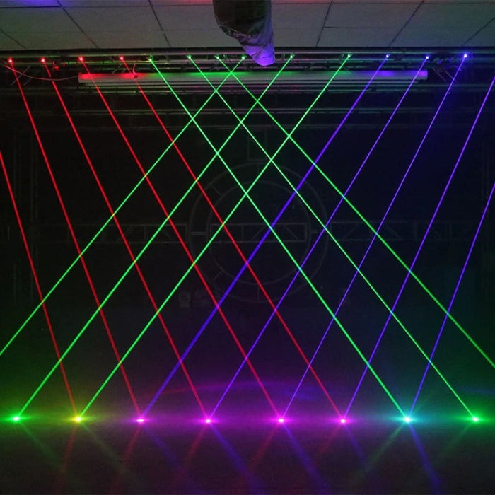 Dmx Laser Beam Projector Curtain Rain Light Dj Disco Rgb