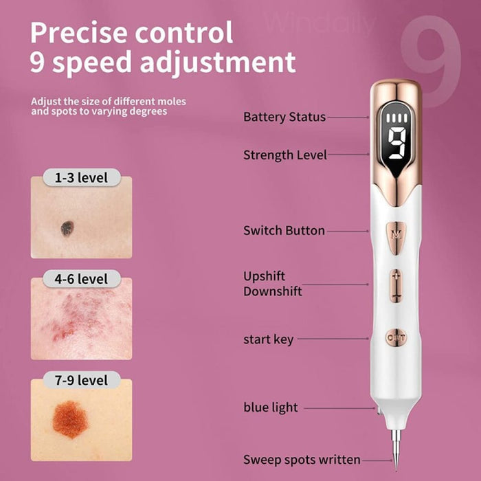 Lcd Laser Plasma Pen Skin Tag Remover Kit For Freckle Black