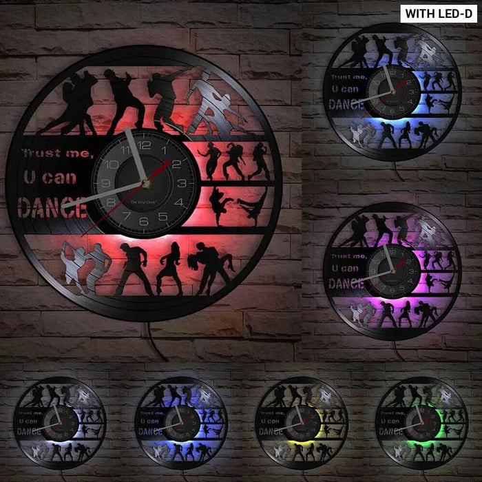 Latin Salsa Dance Vinyl Record Wall Clock