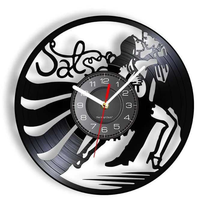 Latin Salsa Dance Vinyl Record Wall Clock