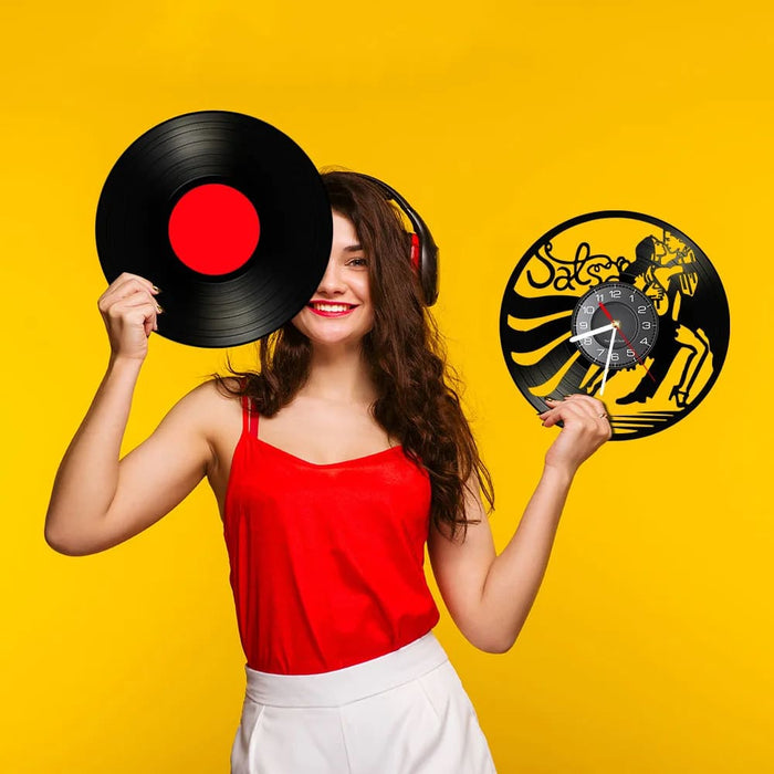 Latin Salsa Dance Vinyl Record Wall Clock