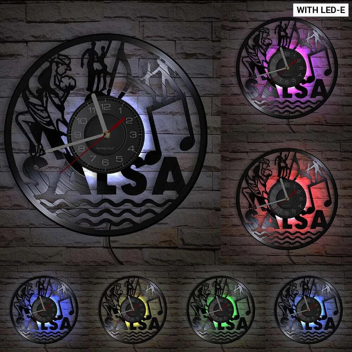 Latin Salsa Dance Vinyl Record Wall Clock