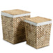 Laundry Basket Set 2 Pieces Water Hyacinth Xapann