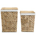Laundry Basket Set 2 Pieces Water Hyacinth Xapann