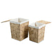Laundry Basket Set 2 Pieces Water Hyacinth Xapann