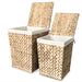 Laundry Basket Set 2 Pieces Water Hyacinth Xapann