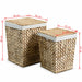 Laundry Basket Set 2 Pieces Water Hyacinth Xapann