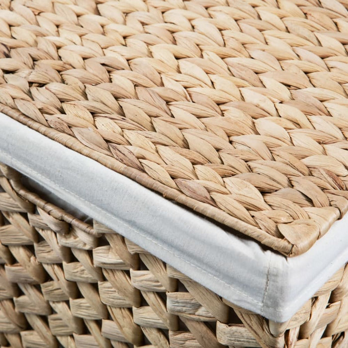 Laundry Basket Set 2 Pieces Water Hyacinth Xapann