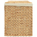 Laundry Basket With 3 Sections 75x42.5x52 Cm Water Hyacinth