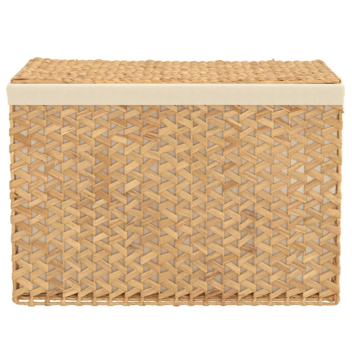 Laundry Basket with 3 Sections 75x42.5x52 Cm Water Hyacinth