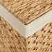 Laundry Basket with 3 Sections 75x42.5x52 Cm Water Hyacinth